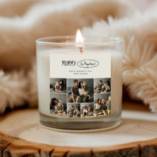 Sticker Carré Photo de famille de la fête des mères personnalisé