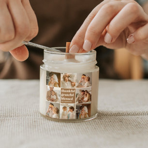 Sticker Carré Photo de la famille Collage   Remerciements bénis