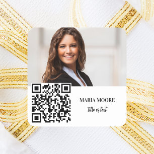 Sticker Carré Photo de marque couleur QR code entreprise