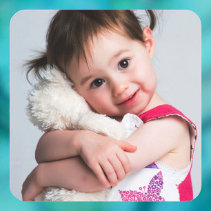 Sticker Carré Photo d'enfant, petit ami, conjoint, maman ou anim