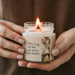 Sticker Carré Photo Famille Couple Moderne & Citation Famille Lo