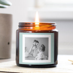 Sticker Carré Photo Famille Moderne Mint Simple Lovely Cadeau