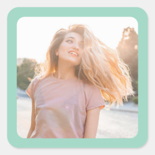 Sticker Carré Photo frontière Turquoise