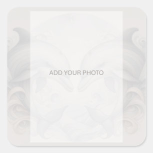 Sticker Carré Photo Mariage dauphin
