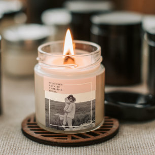 Sticker Carré Photo moderne Pastel Pink Famille Beau Cadeau