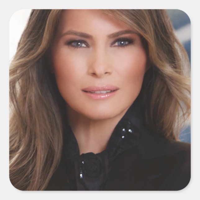 Sticker Carré Photo officielle de la Maison Blanche Melania Trum (Devant)