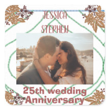 Photo personnalisée, 25e anniversaire de mariage à