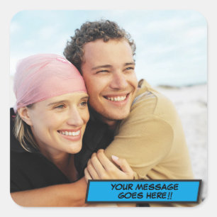 Sticker Carré Photo personnalisée Fun Moderne