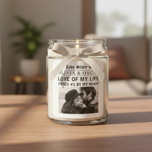 Sticker Carré Photo Romantique Personnalisé   Histoire d'Amour