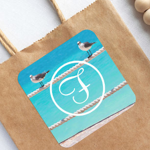 Sticker Carré Photos d'oiseaux de plage de Seagull