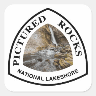 Sticker Carré Photos Rocks National Lakeshore