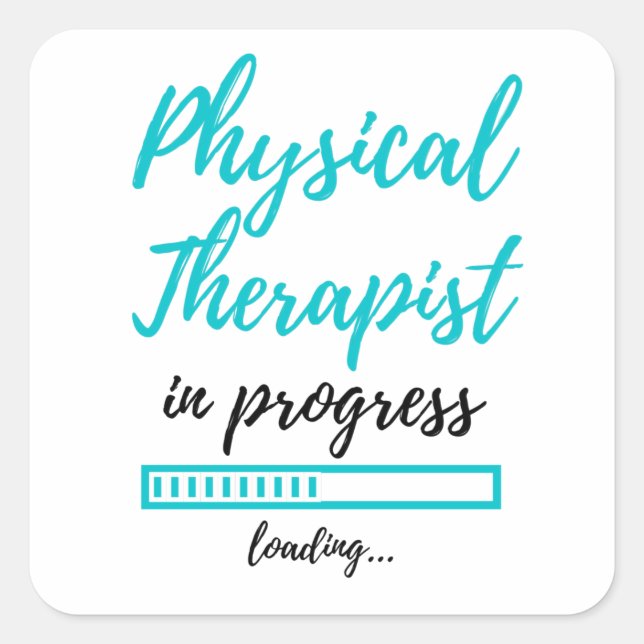 Sticker Carré Physical Therapist in Progress 2 (Devant)