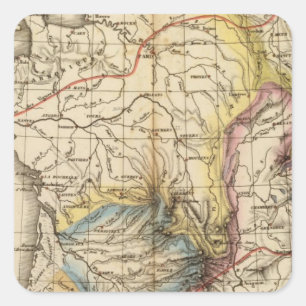 Sticker Carré Physique de la France