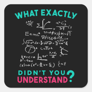 Sticker Carré Physique Math Formule Plaisanterie