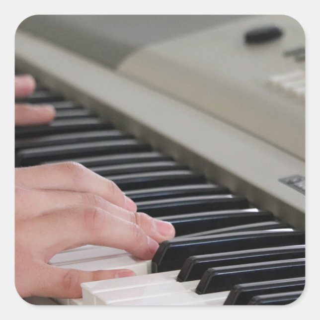 Sticker Carré Piano cool (Devant)