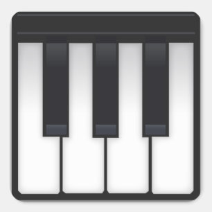Sticker Carré Piano Emoji