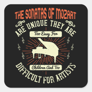 Sticker Carré Piano - Les Sonatas De Mozart