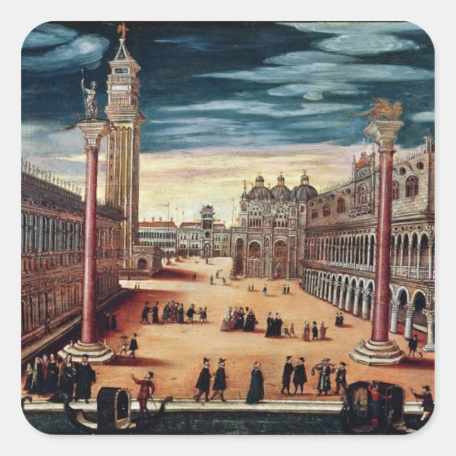 Sticker Carré Piazzetta di San Marco, Venise (Devant)