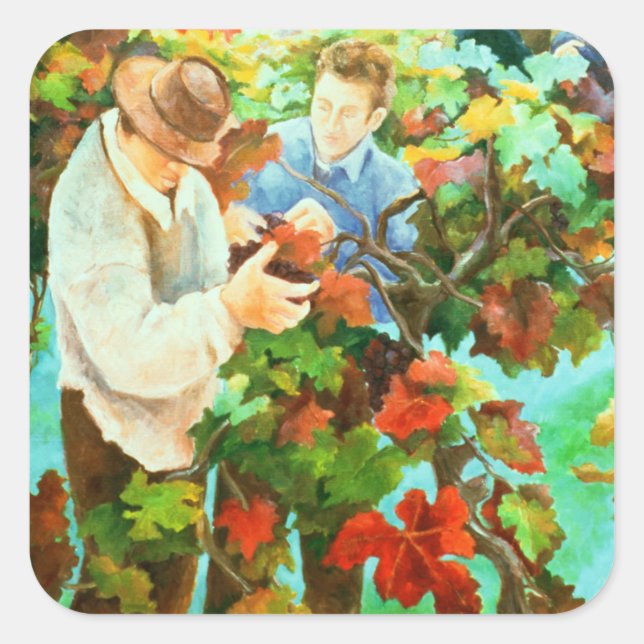 Sticker Carré Pickers à raisins 1996 (Devant)