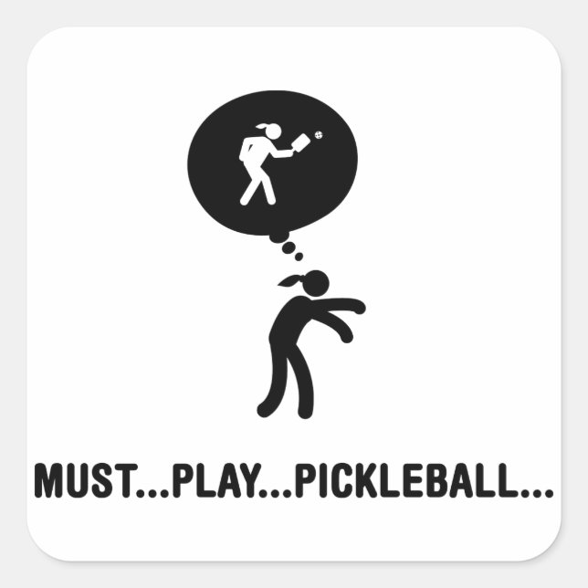 Sticker Carré Pickleball (Devant)