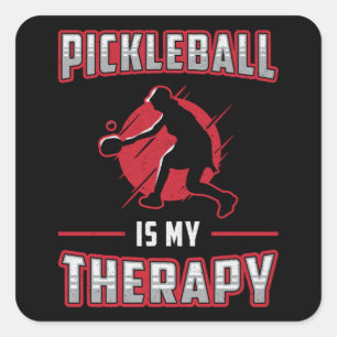 Sticker Carré Pickleball Est Mon Thérapie Paddle Pickleball Joue
