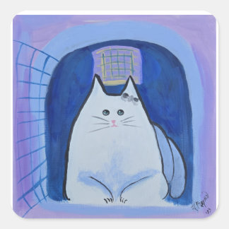 Sticker Carré Pickles in her Little House