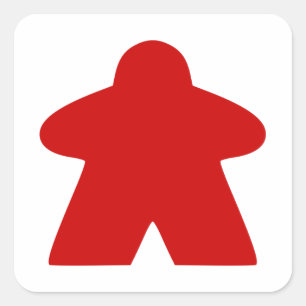 Sticker Carré Pièce de jeu Red Meeple Board