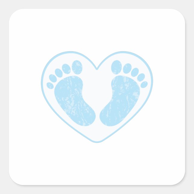 Sticker Carré Pieds bébé (Devant)