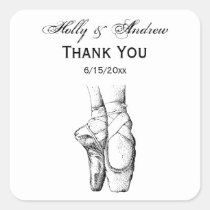 Sticker Carré Pieds de danseuse sur pointes #1