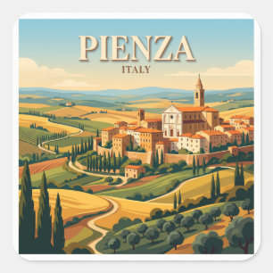 Sticker Carré Pienza Italie