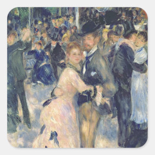Sticker Carré Pierre A Renoir   Boule au Moulin de la Galette