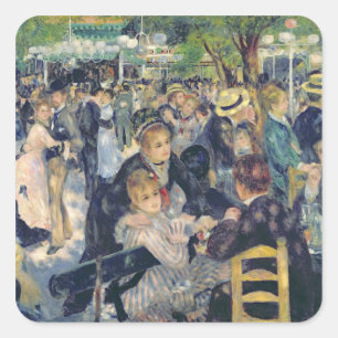 Sticker Carré Pierre A Renoir   Boule au Moulin de la Galette