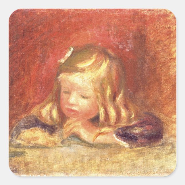 Sticker Carré Pierre A Renoir | Coco à la table (Devant)