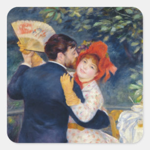 Sticker Carré Pierre A Renoir Une danse dans le pays