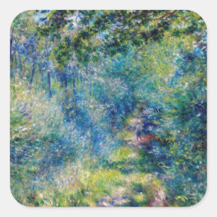 Sticker Carré Pierre-Auguste Renoir - Chemin dans la Forêt