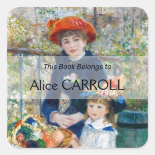 Sticker Carré Pierre-Auguste Renoir - Deux soeurs sur la terrass