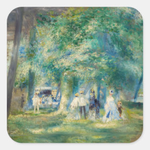 Sticker Carré Pierre-Auguste Renoir - La Fête à Saint-Cloud