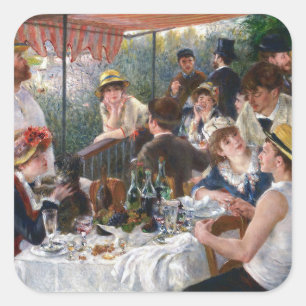 Sticker Carré Pierre-Auguste Renoir - Le Déjeuner des canotiers
