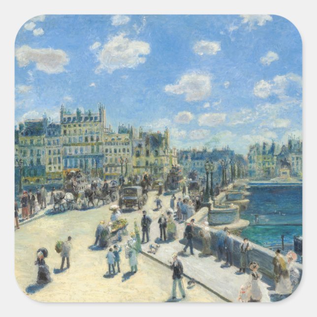 Sticker Carré Pierre-Auguste Renoir - Paris, Pont-Neuf (Devant)