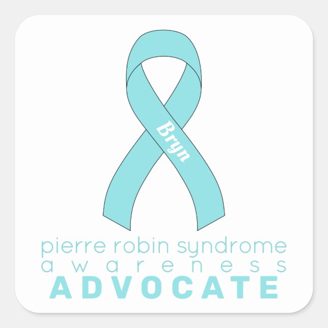 Sticker Carré Pierre Robin Syndrome Advocate White (Devant)