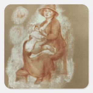 Sticker Carré Pierre une maternité de Renoir  