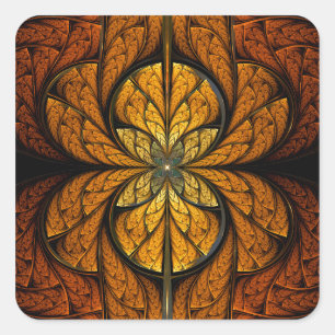 Sticker Carré Pierres éclatantes art fractal