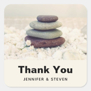 Sticker Carré Pierres empilées méditatif Merci du Caire