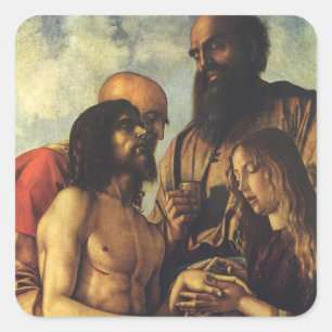 Sticker Carré Pieta de Giovanni Bellini, Art Renaissance