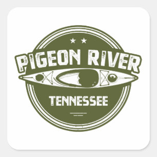 Sticker Carré Pigeon River, Tennessee