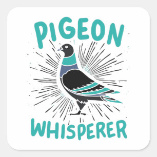 Sticker Carré Pigeon Whisperer
