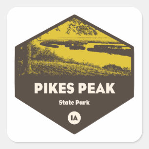 Sticker Carré Pikes Peak State Park Iowa
