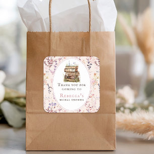 Sticker Carré Pile de livres enterrement de vie de jeune fille a