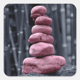 Sticker Carré Pile de pierre