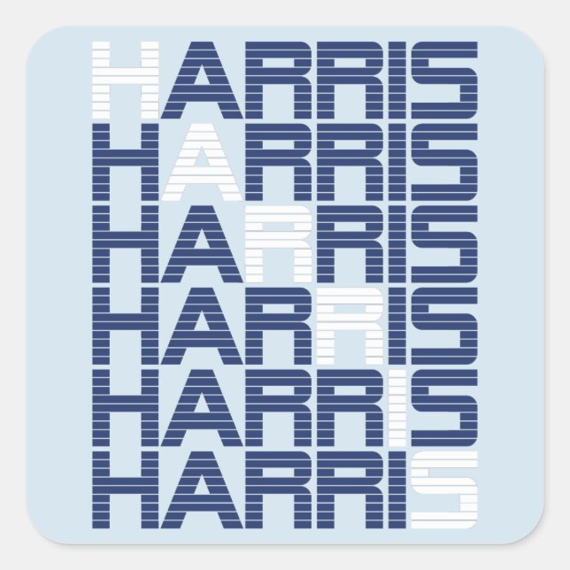 Sticker Carré piles de texte HARRIS (Devant)